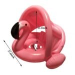 0-3 Years Old Baby Inflatable Flamingo Swan Pool Float With Sunshade Ride-on Swimming Ring Safe Seat Water Toys Infant Circle - 4