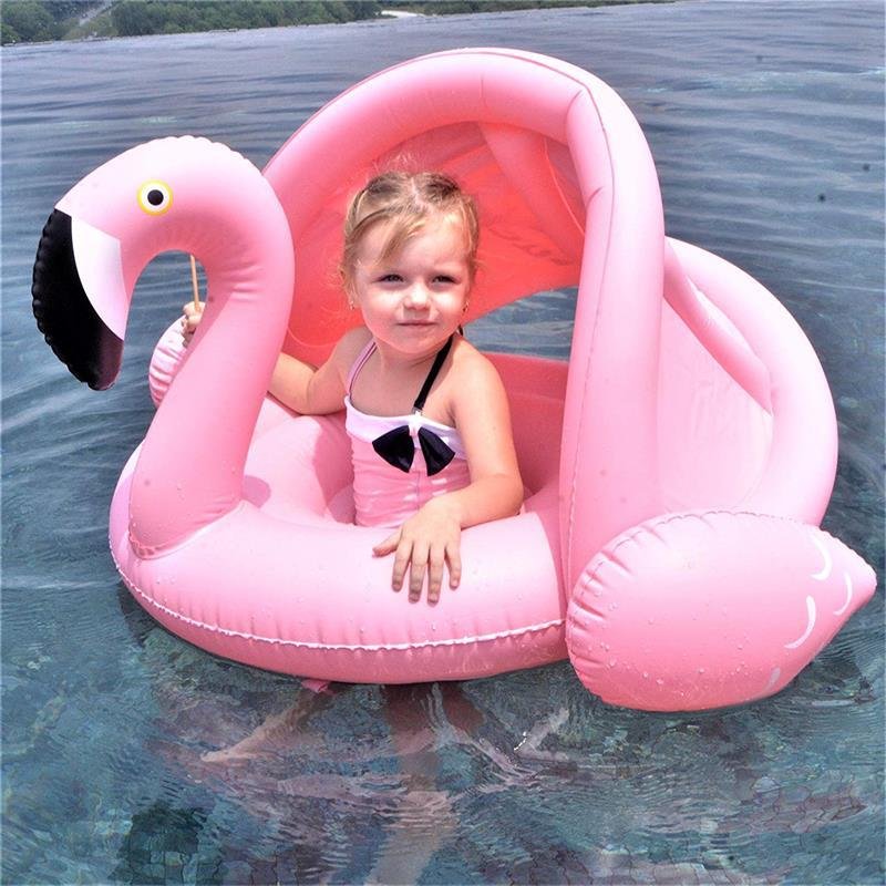 Inflatable Baby Flamingo Swan Pool Float With Sunshade Safe Water Seat 03 Years Old Infant Swimming Ring Toy - 7 Inflatable Baby Flamingo Swan Pool Float With Sunshade Safe Water Seat 03 Years Old Infant Swimming Ring Toy - 7