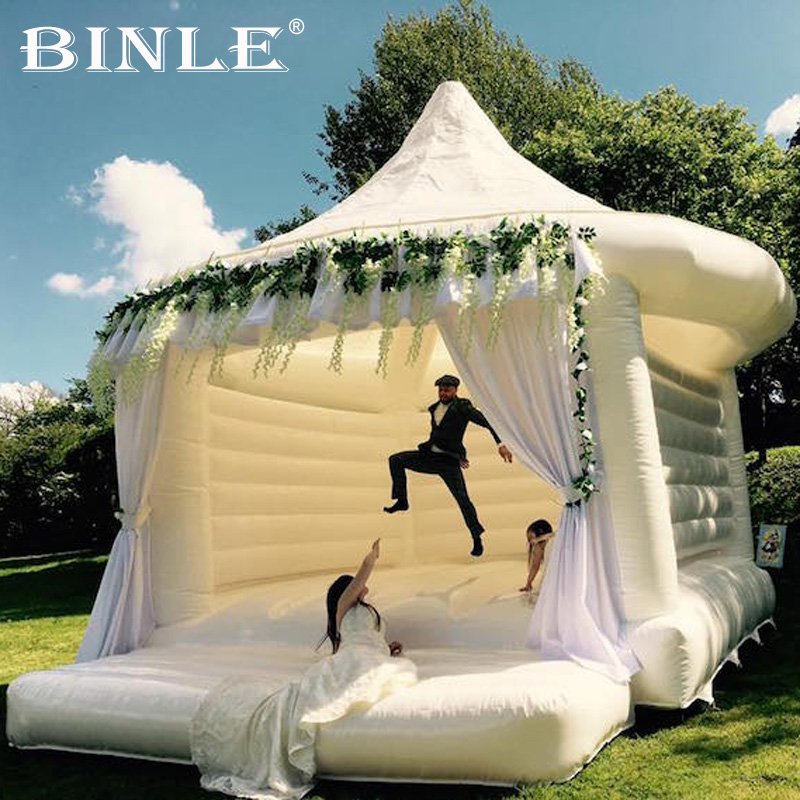 055mm Pvc White Inflatable Wedding Bouncy Castle Adult Jumping Bouncer For Outdoor Fun - 2 055mm Pvc White Inflatable Wedding Bouncy Castle Adult Jumping Bouncer For Outdoor Fun - 2