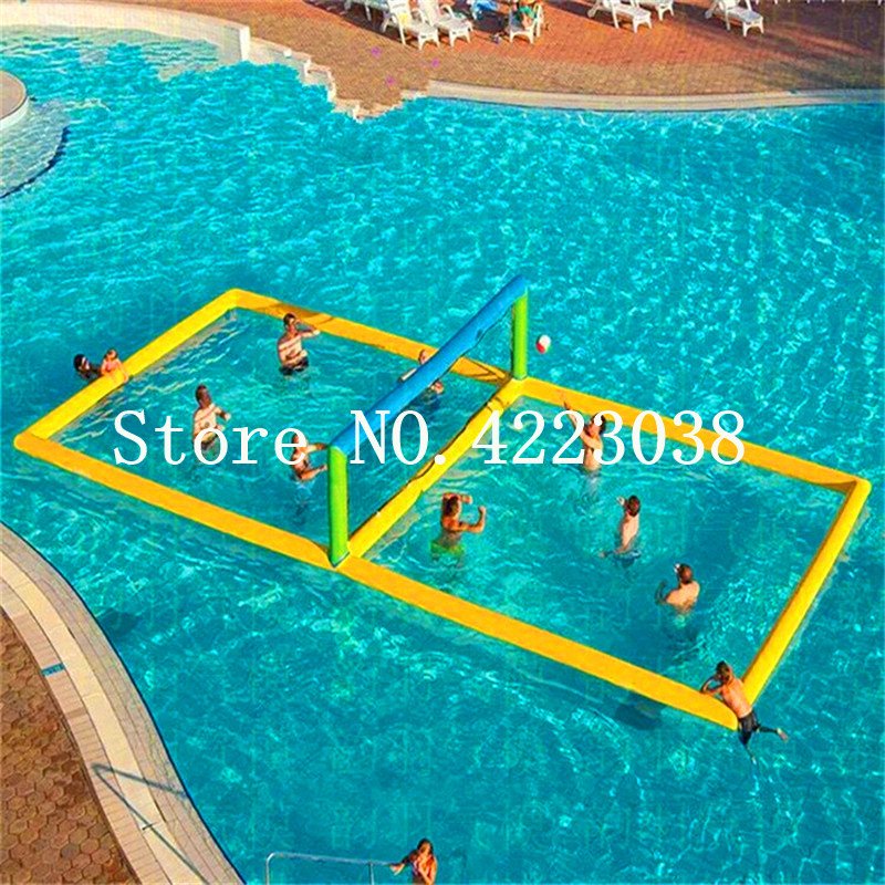Durable 09mm Pvc 12x6m Inflatable Water Volleyball Court With Air Pump For Pool Sea Aqua Games - 10