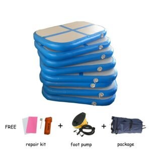1x0 6m Inflatable Gymnastics Airtrack Home Use Air Block Tumbling Mini Mats Trampoline For Jumping With Foot-pump - 2