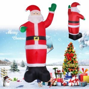 1 2-3 5m Inflatable Santa Claus Christmas Tree Outdoor Yard Decor Airblown 220v