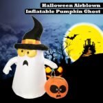1 2m Halloween Led Air Inflatable Pumpkin Ghost With Blower Garden Outdoor Layout Christmas Decor Figure Kids Classic Toys - 3