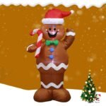 1 5m Christmas Inflatable Led Gingerbread Man Cookie With Lights Indoor Outdoor Yard Airblown Decoration Fun Xmas Party - 2
