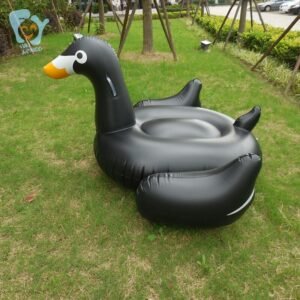 1 5m Adult Child Water Fun Inflatable White Black Swan Pool Float Ride On Toy Swimming Air Raft Flotador Piscina - 2