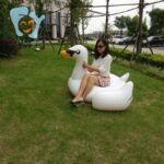 1 5m Adult Child Water Fun Inflatable White Black Swan Pool Float Ride On Toy Swimming Air Raft Flotador Piscina - 6