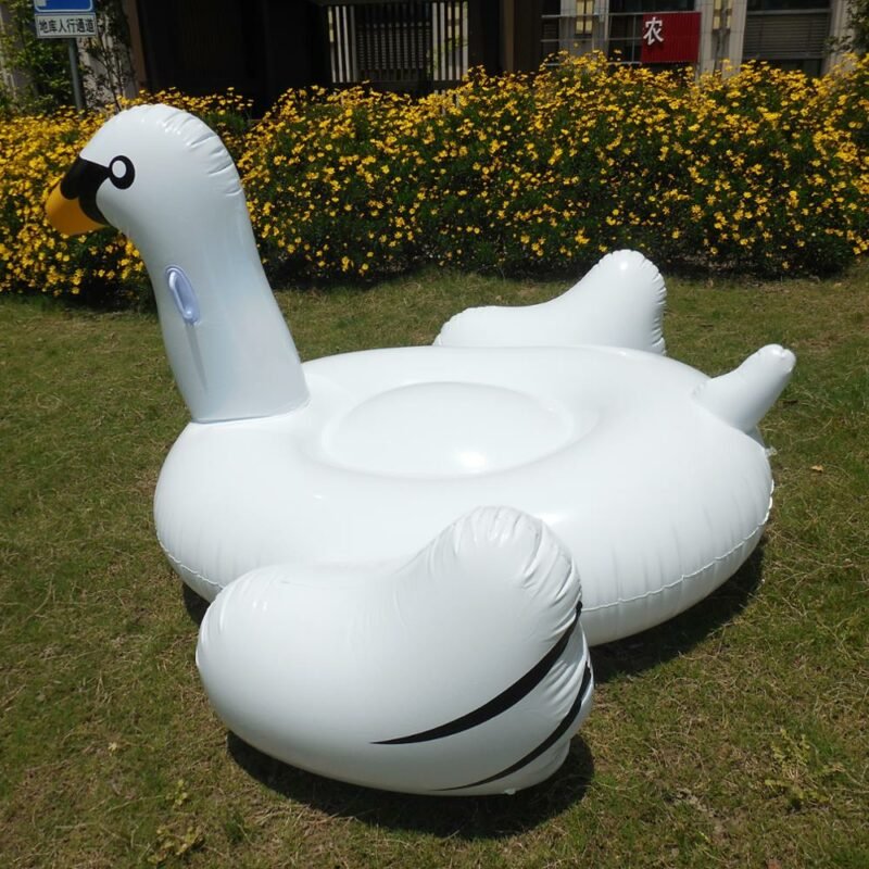 1 5m Adult Child Water Fun Inflatable White Black Swan Pool Float Ride On Toy Swimming Air Raft Flotador Piscina