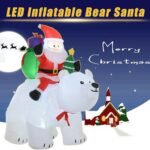 1 7x2m Christmas Inflatable Santa Claus Led Glowing Riding Polar Bear For Kids Gift Toys Garden Props Home Decor
