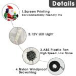 1 7x2m Christmas Inflatable Santa Claus Led Glowing Riding Polar Bear For Kids Gift Toys Garden Props Home Decor - 5