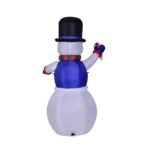 1 8m Christmas Led Inflatable Model Snowman Doll Broom Cover Decoration Dressing & Fan - 3