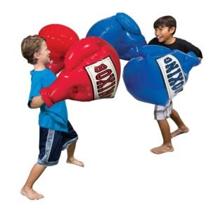 1 Pair Kids Inflatable Boxing Gloves Party Toys Training Sports Games Jumbo Inflated Size 60x45cm Best For Children's Gifts - 2
