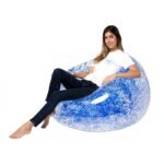 100cm Giant Inflatable Sofa Colorful Glitters Mattress Lounger Lazy Sleeping Bag For Adult Children Indoor Outdoor Toys Air - 3