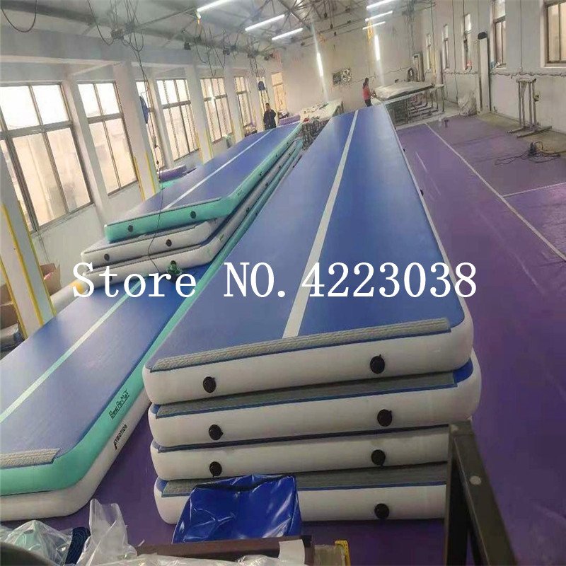 10m Inflatable Gymnastics Airtrack Tumbling Mat For Kids With Pump Home Training Equipment - 4