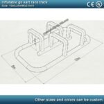 10mlx5mwx2 4mh Inflatable Go Kart Race Track Racing Zorb Ball Air With Blower Car - 3