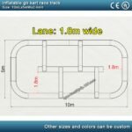 10mlx5mwx2 4mh Inflatable Go Kart Race Track Racing Zorb Ball Air With Blower Car - 4