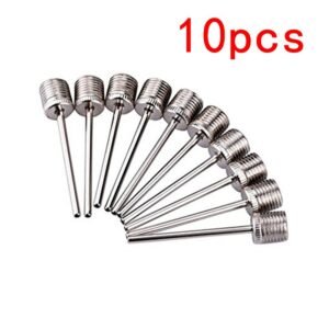 10pc Inflator Pump Needle Ball For Football Basketball Soccer Inflatable Air Valve Adaptor Stainless Steel Pin - 2