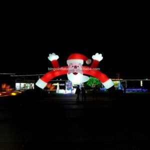 Outle 12x7 3 Meters Inflatable Santa Arch With Lighting For Outdoor Christmas Balloon Display Toys