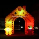 Personalized 5x5 Meters Inflatable Christmas Arch Gingerbread House Toys