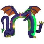 Customized Outdoor Inflatable Dragon Arch With Led Lights Entrance Archway Balloon For Halloween Decoration