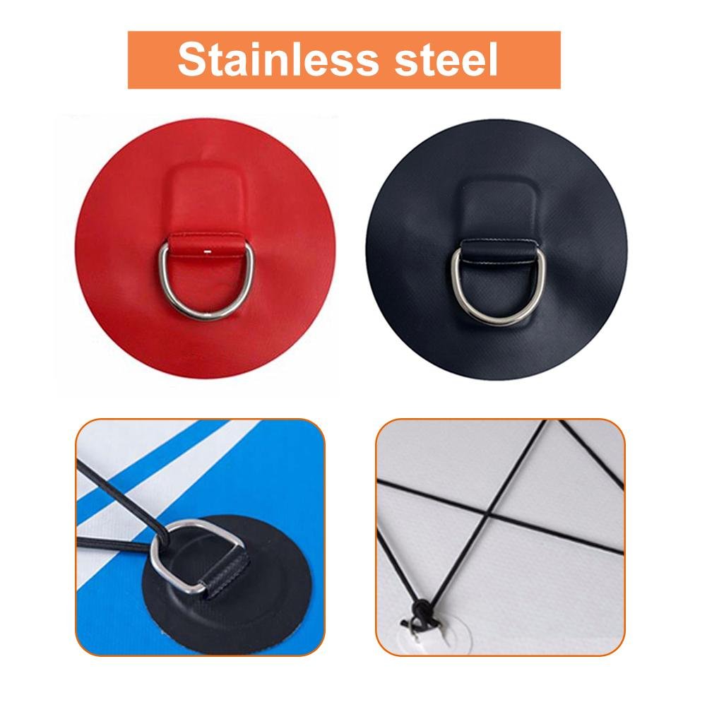 Durable 11cm Stainless Steel Dring Pad Patch For Pvc Inflatable Boat Kayak Surfboard Raft Dinghy Sup Accessories - 2 Durable 11cm Stainless Steel Dring Pad Patch For Pvc Inflatable Boat Kayak Surfboard Raft Dinghy Sup Accessories - 2