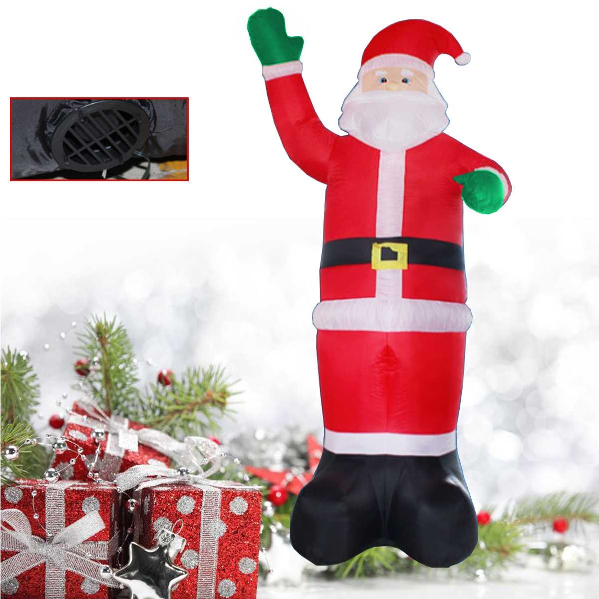 5m Tall Inflatable Santa Claus Christmas Tree Outdoor Yard Decoration Airblown 220v Weatherresistant - 1