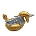 12 Pieces Pack Inflatable Gold Unicorn Drink Floats Pegasus Cup Holder Pool Party - 2