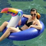 120 175cm Giant Inflatable Toucan Swimming Ring Pool Float For Women Men Water Toys Lounger Air Mattress Boia Piscina
