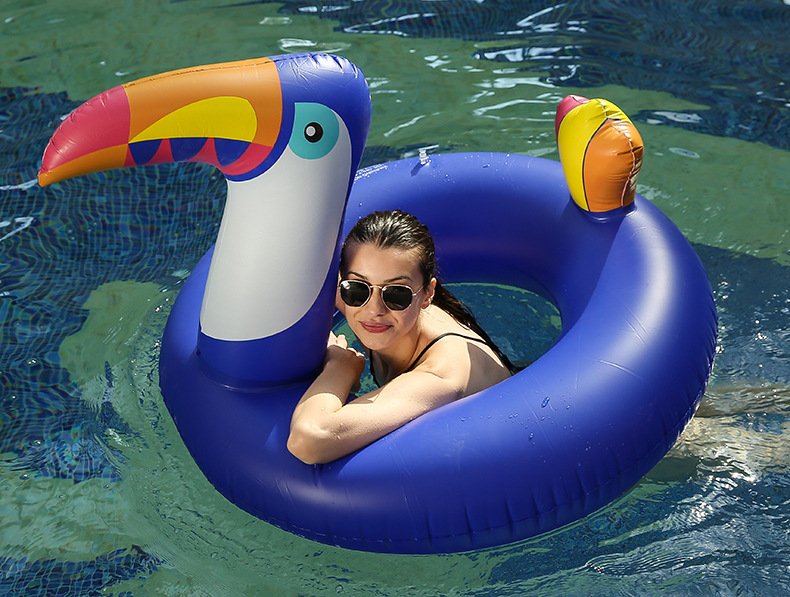 Giant 175cm Inflatable Toucan Pool Float Ring Swimming Lounger Air Mattress Water Toy For Adults - 6