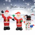120cm 180 Cm 240cm Air Inflatable Santa Claus Snowman Outdoor Airblown Christmas Decoration Kids Children Toys - 2