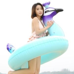120cm Giant Pool Float Inflatable For Peacock Air Mattress Cute Animal Floating Row Kids Swim Rings Water Sports Fun Toy - 2