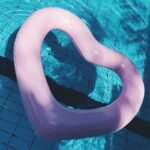 120cm Hot-selling Rose Gold Love Swimming Ring Pink Enlarged And Thickened Inflatable Life Buoy Floating Bed - 3