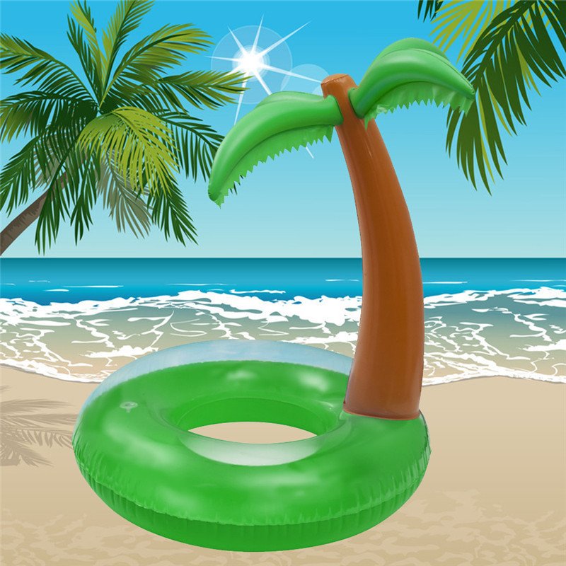 Coconut Green Inflatable Swimming Ring 120x130cm Pool Float For Adults Kids Beach Water Fun Toy - 2