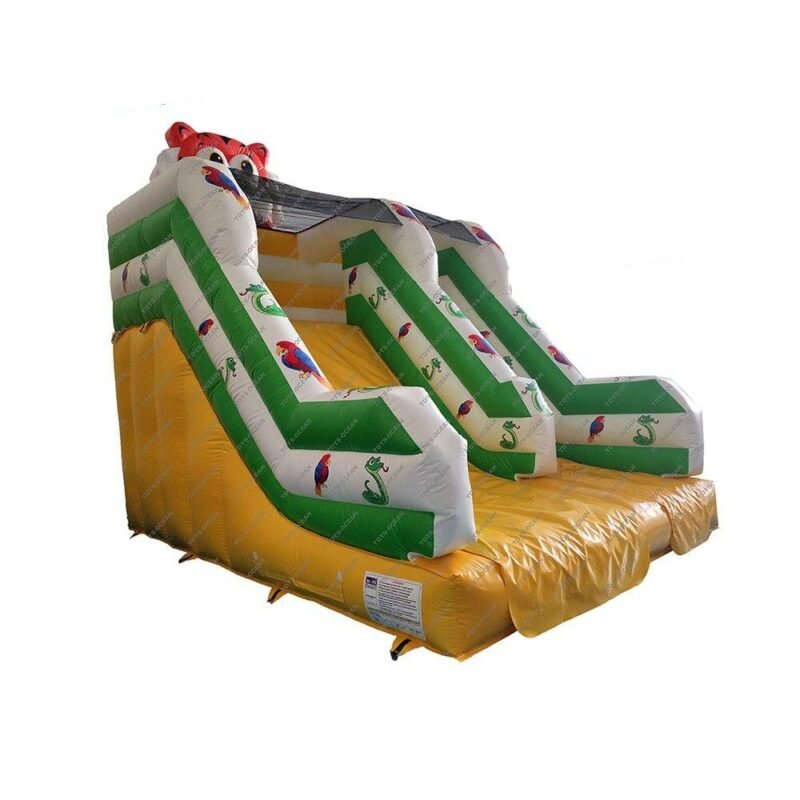 5x4x4m Inflatable Mini Tiger Jungle Slide For Kids Party Indoor Using