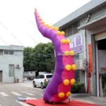 Bingo 5m High Inflatable Octopus Tentacle Balloon Ocean Model For Exterior Wall Decoration