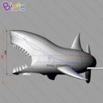 12m Length Shark Model Inflatable Ocean Decoration For Marine Park Academic Exhibition - 3