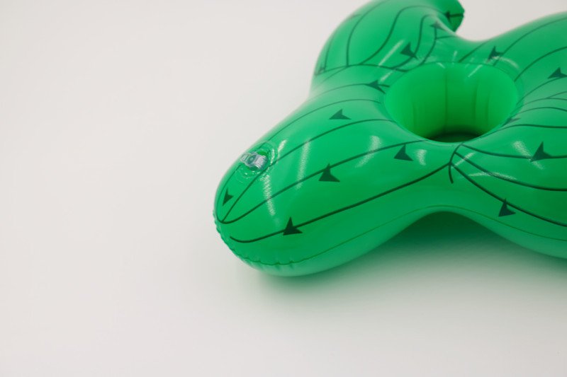 12pack Inflatable Green Cactus Drink Floats Pool Party Cup Holders Summer Beverage Accessories - 5