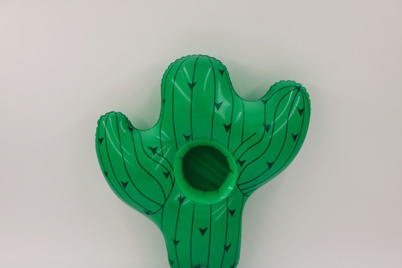 12pack Inflatable Green Cactus Drink Floats Pool Party Cup Holders Summer Beverage Accessories - 8