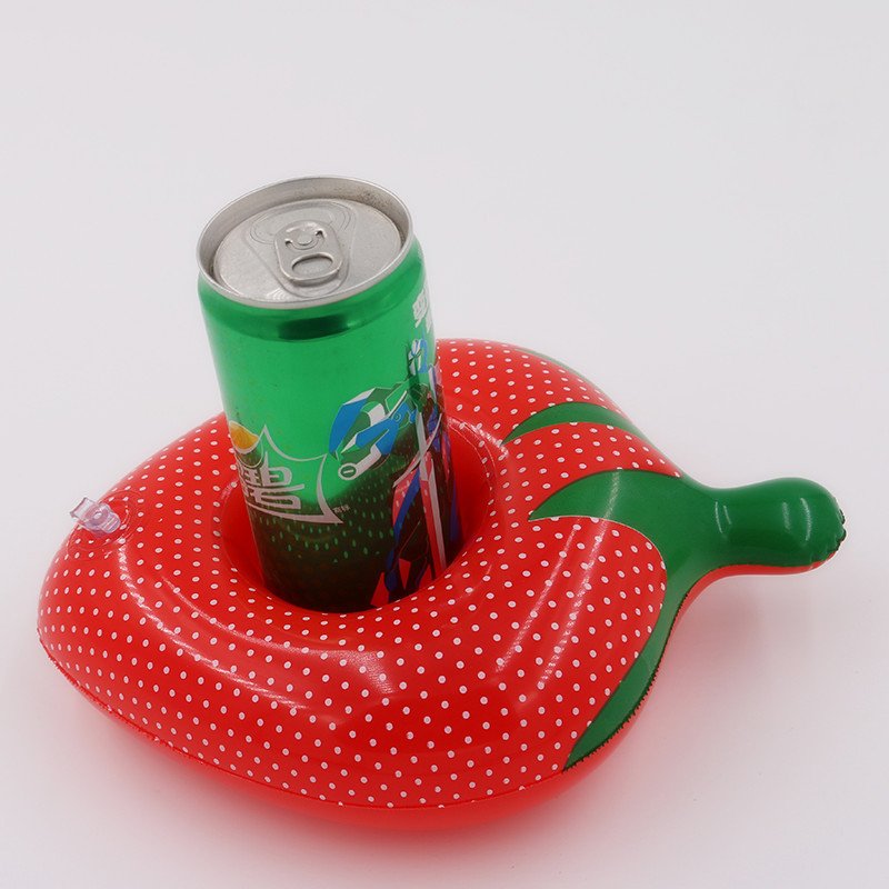 Pack Of 12 Strawberry Themed Inflatable Drink Floats Red Cup Holders For Pool Parties - 4 Pack Of 12 Strawberry Themed Inflatable Drink Floats Red Cup Holders For Pool Parties - 4