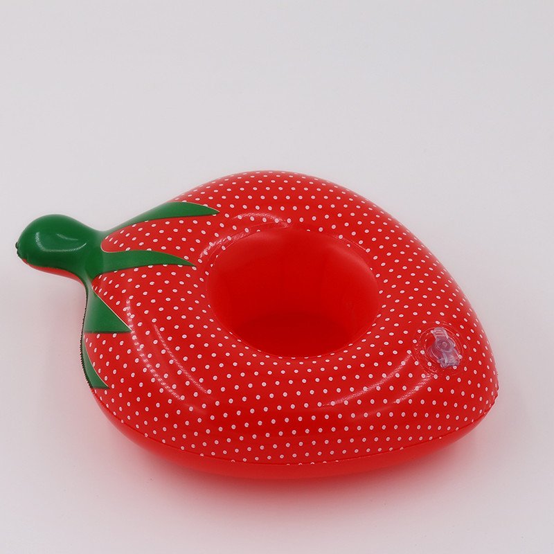 Pack Of 12 Strawberry Themed Inflatable Drink Floats Red Cup Holders For Pool Parties - 5 Pack Of 12 Strawberry Themed Inflatable Drink Floats Red Cup Holders For Pool Parties - 5