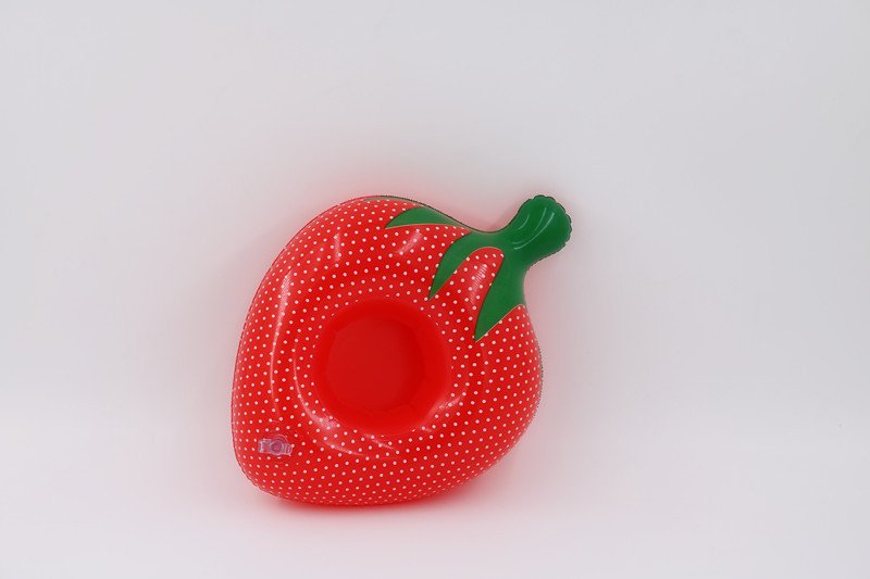 Pack Of 12 Strawberry Themed Inflatable Drink Floats Red Cup Holders For Pool Parties - 6 Pack Of 12 Strawberry Themed Inflatable Drink Floats Red Cup Holders For Pool Parties - 6