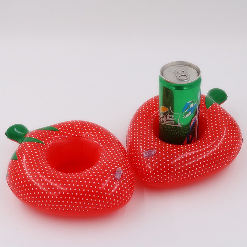Pack Of 12 Strawberry Themed Inflatable Drink Floats Red Cup Holders For Pool Parties - 3 Pack Of 12 Strawberry Themed Inflatable Drink Floats Red Cup Holders For Pool Parties - 3
