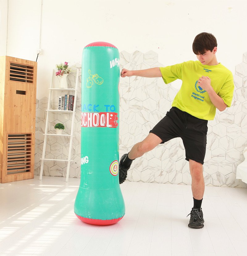 Inflatable 12m16m Boxing Punching Bag For Kids Adults Sandbag Training Exercise Stress Relief Fun Entertainment - 5