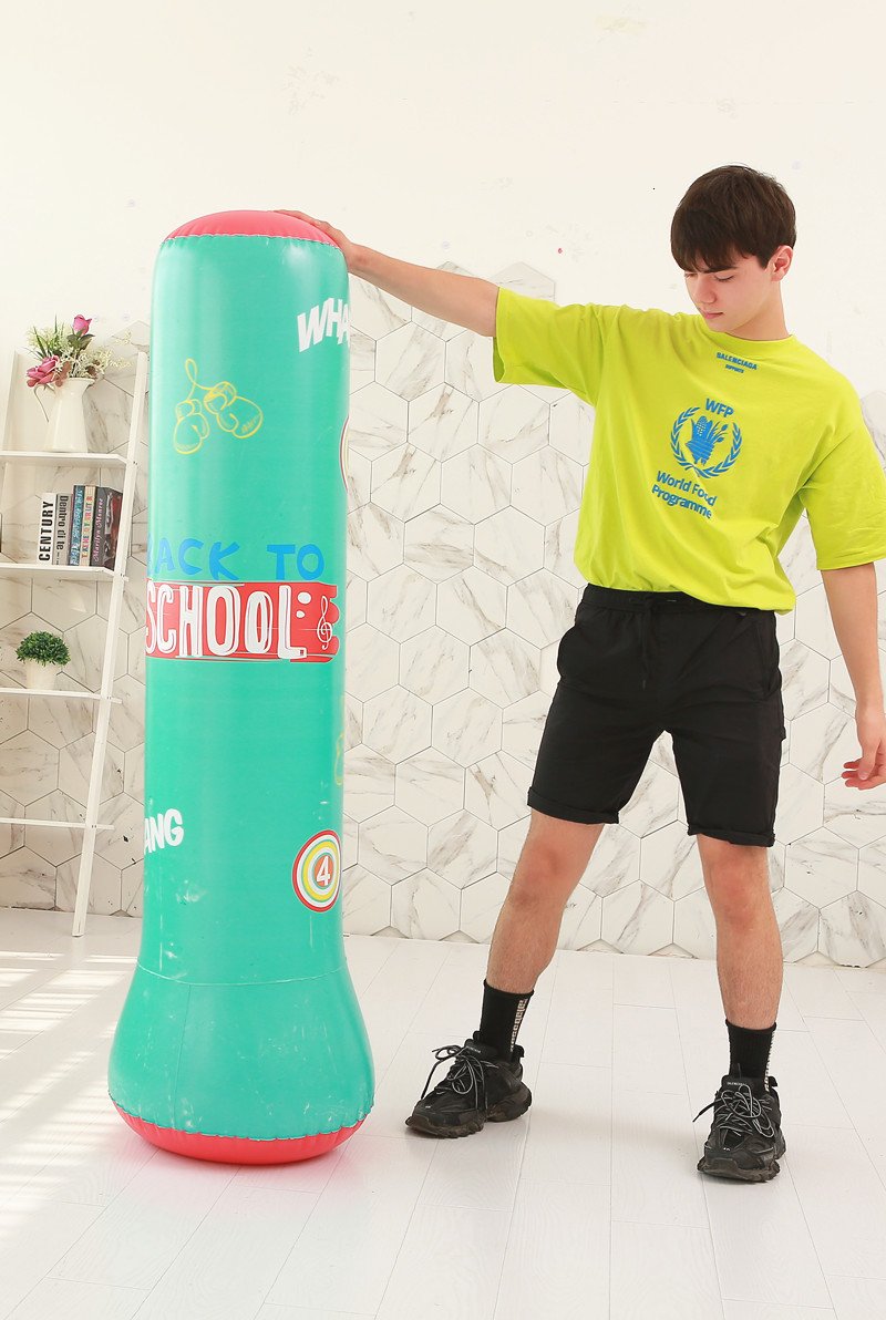 Inflatable 12m16m Boxing Punching Bag For Kids Adults Sandbag Training Exercise Stress Relief Fun Entertainment - 6