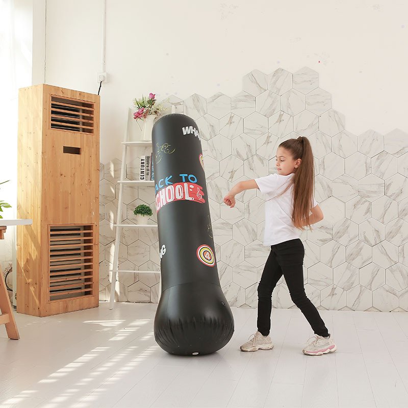 Inflatable 12m16m Boxing Punching Bag For Kids Adults Sandbag Training Exercise Stress Relief Fun Entertainment - 12