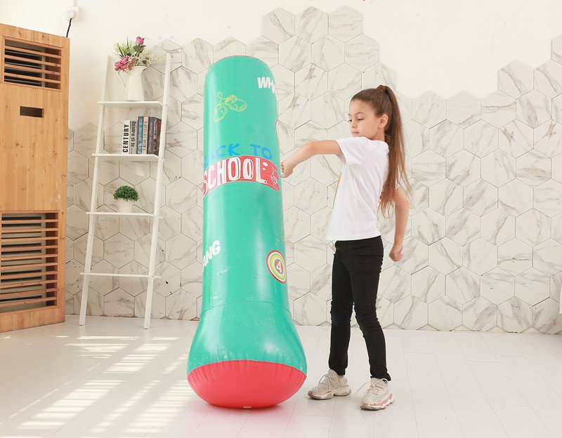 Inflatable 12m16m Boxing Punching Bag For Kids Adults Sandbag Training Exercise Stress Relief Fun Entertainment - 2