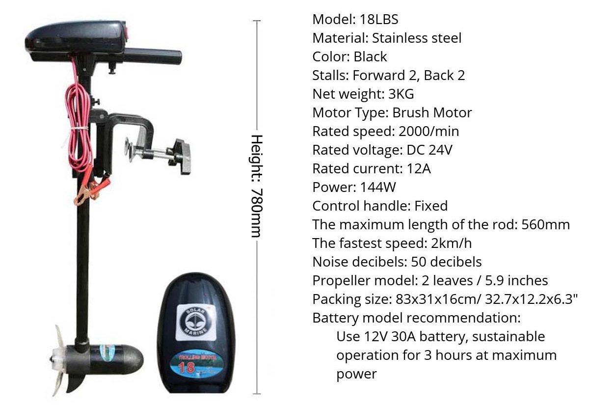 12v24v Led Electric Motor For Inflatable Boat 1888lb Suitable For 28 40 50 60ft Rowing Boats - 4