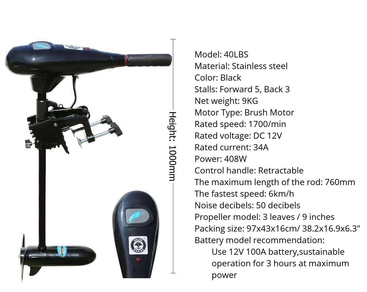12v24v Led Electric Motor For Inflatable Boat 1888lb Suitable For 28 40 50 60ft Rowing Boats - 6
