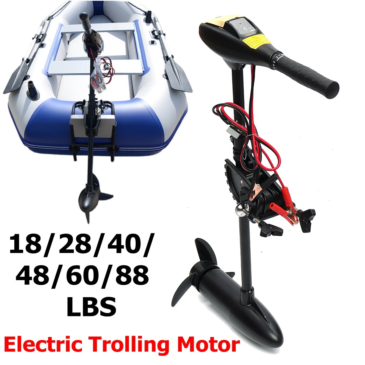 12v24v Led Electric Motor For Inflatable Boat 1888lb Suitable For 28 40 50 60ft Rowing Boats - 15
