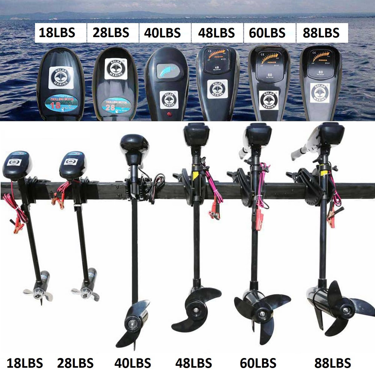 12v24v Led Electric Motor For Inflatable Boat 1888lb Suitable For 28 40 50 60ft Rowing Boats - 3