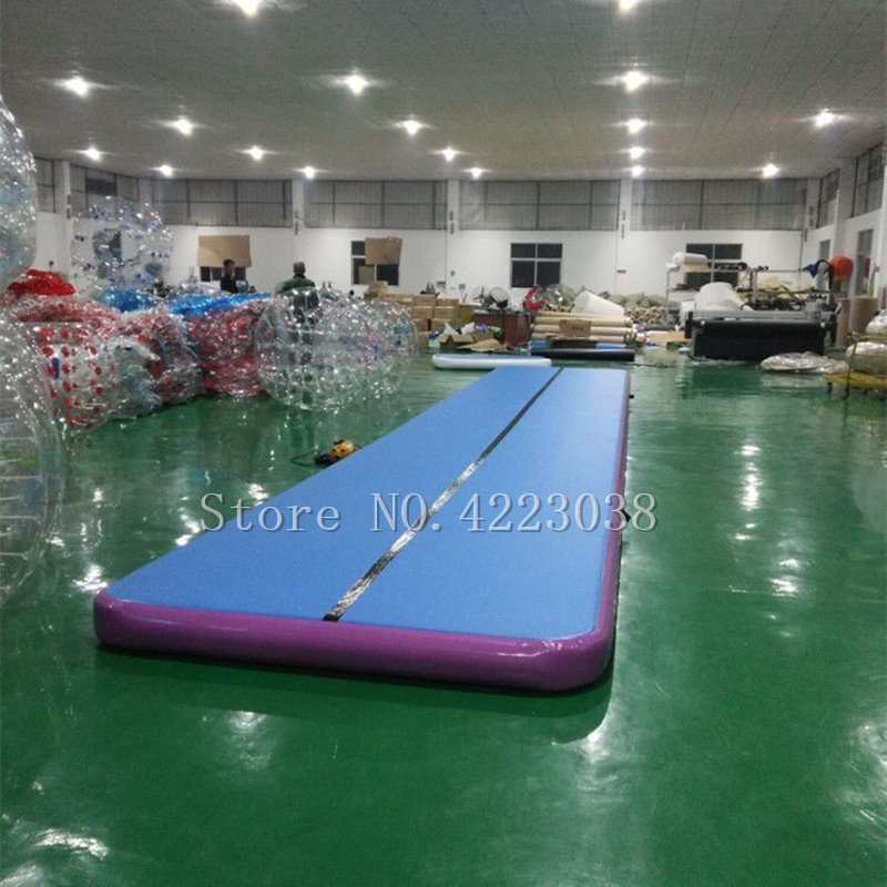 12x3x03m Blue Inflatable Gymnastics Air Track Mattress With Pump For Tumbling Training - 12 12x3x03m Blue Inflatable Gymnastics Air Track Mattress With Pump For Tumbling Training - 12